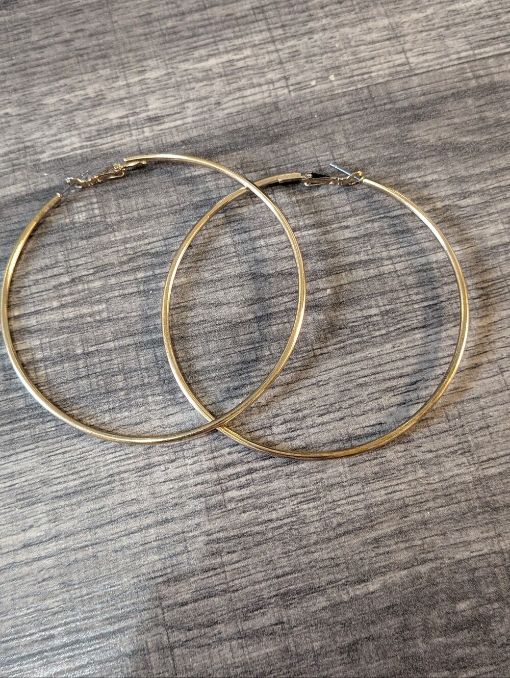 Gold-Tone Large Hoop Earrings